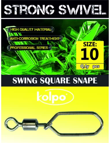 Angeln schwenkt Kolpo Swing Square Snap 10 Stück