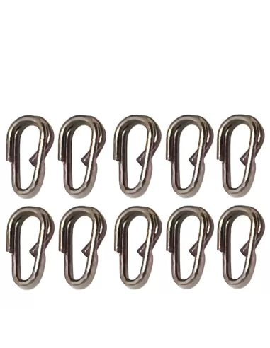 Kolpo Oval Ring Karabiner für Balken und Ballast 10 Stück